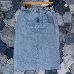 Vintage Vivaldi jean midi skirt